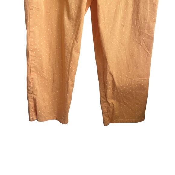 Susan‎ Bristol Pants Women 16 Orange Straight Leg Cotton Stretch Beachy Casual - Picture 7 of 9